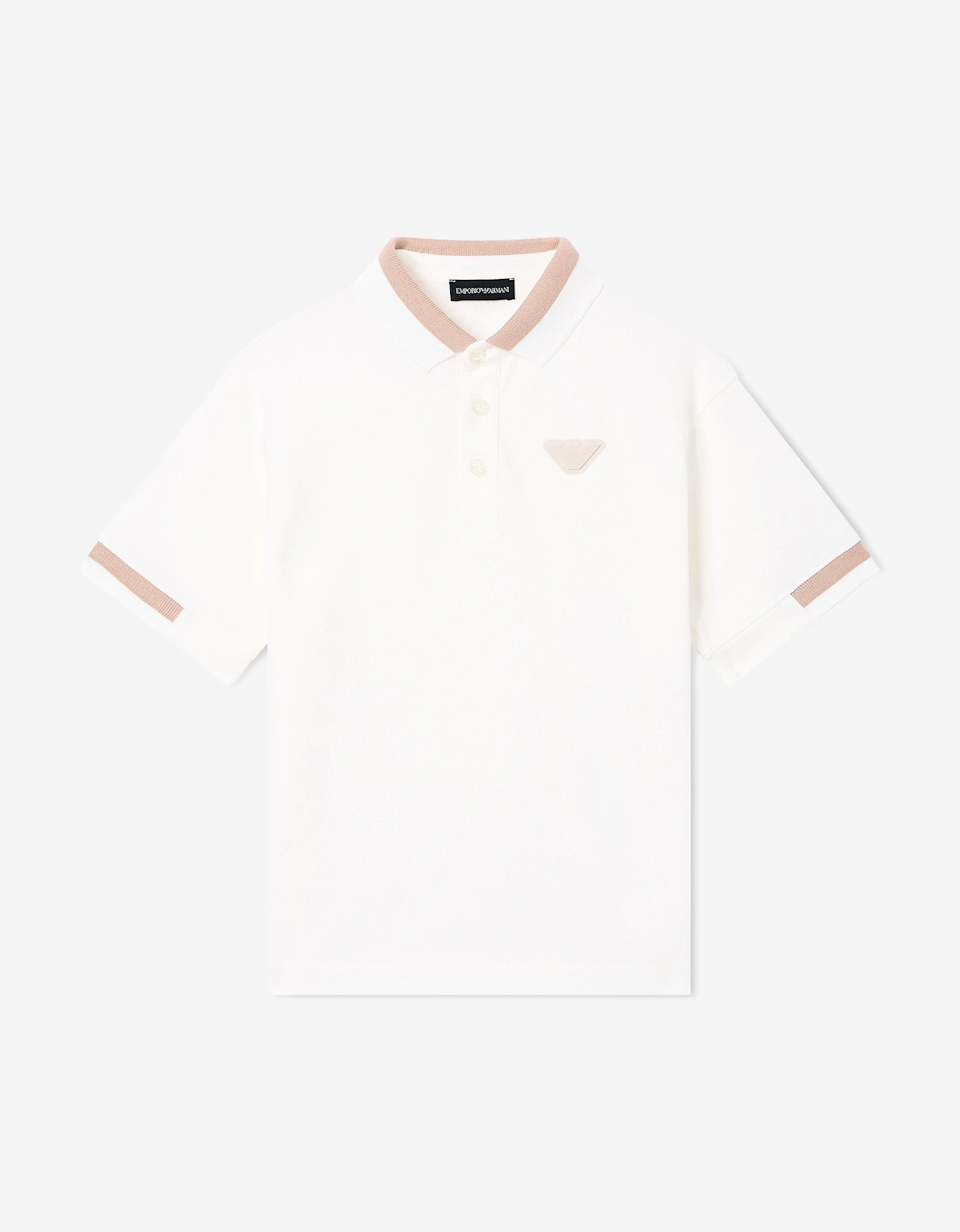 Boys Eagle Logo Polo Shirt in White, 4 of 3