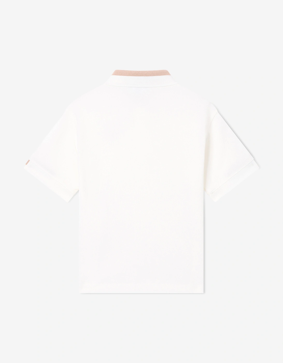 Boys Eagle Logo Polo Shirt in White