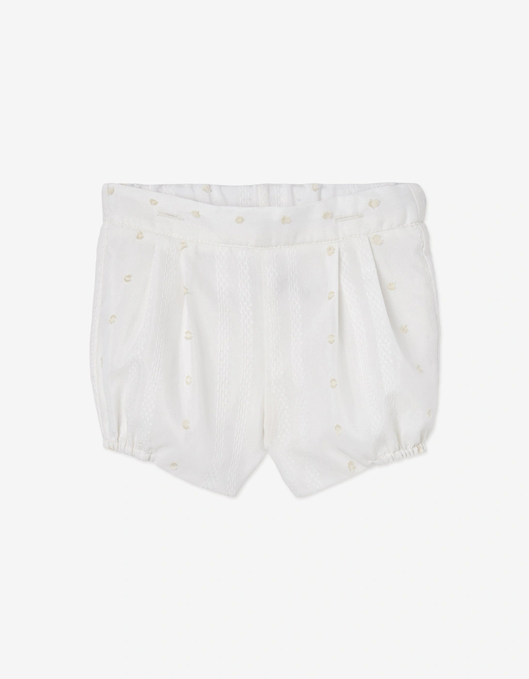 Baby Boys Cotton Short Set in Ivory