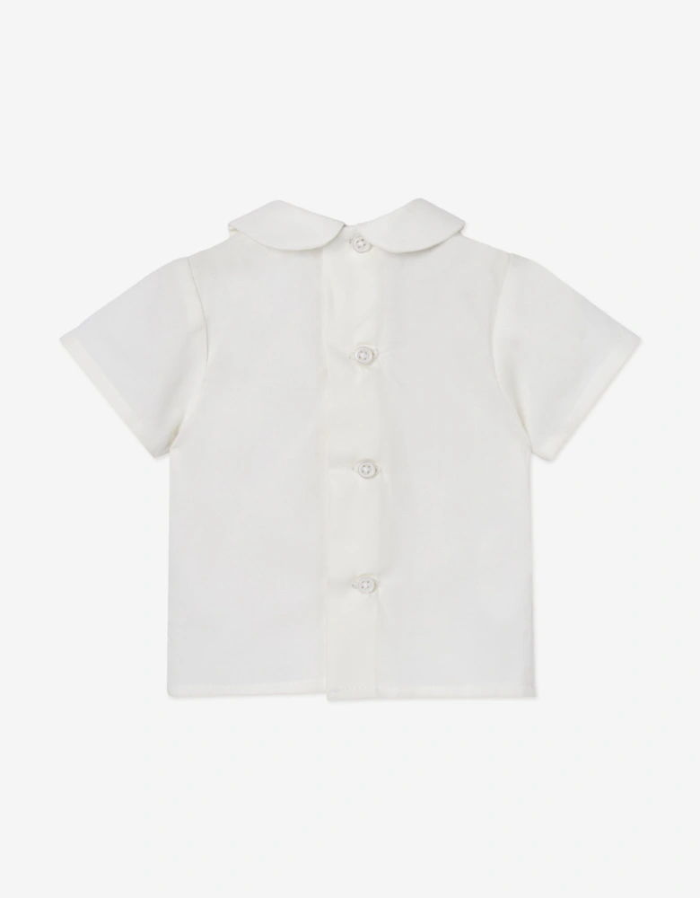 Baby Boys Cotton Short Set in Ivory