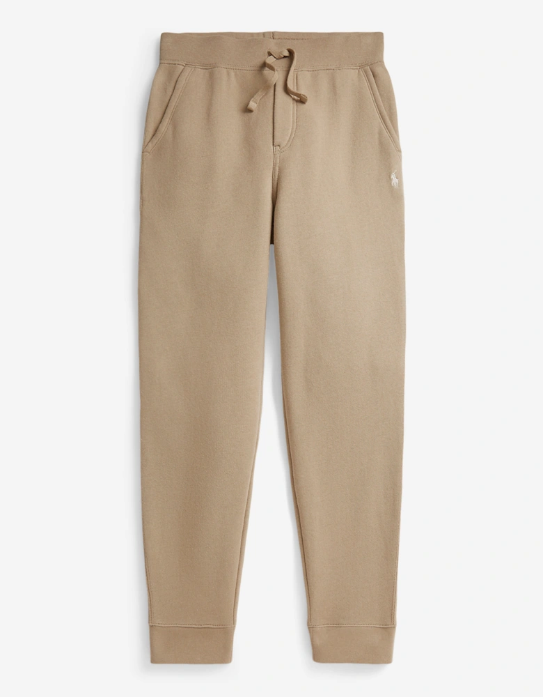 Boys Logo Joggers in Beige