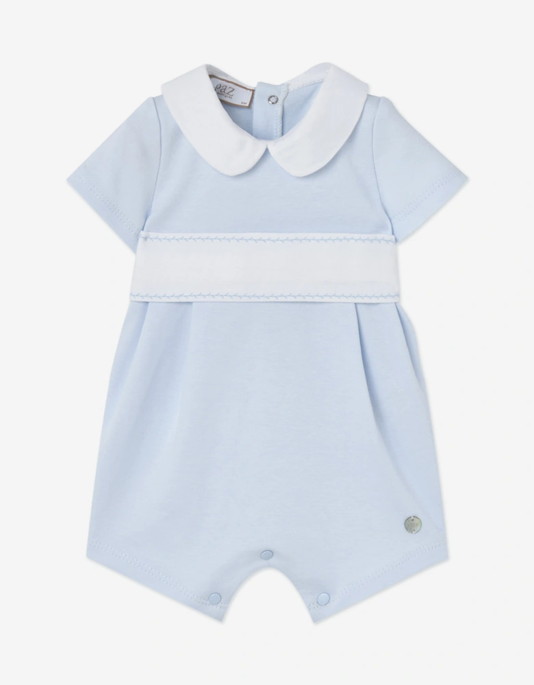 Baby Boys Cotton Romper in Blue
