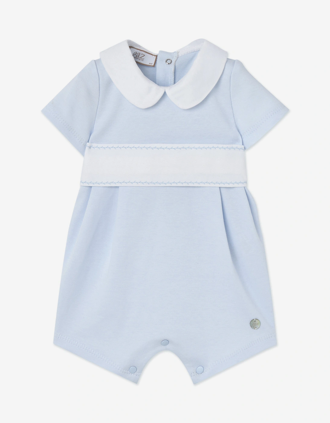 Baby Boys Cotton Romper in Blue, 5 of 4