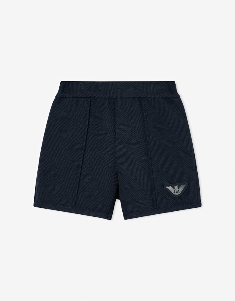 Baby Boys Eagle Logo Shorts in Navy