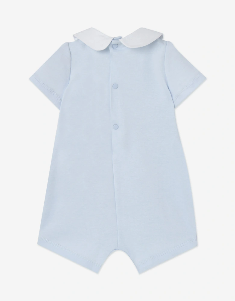Baby Boys Cotton Romper in Blue