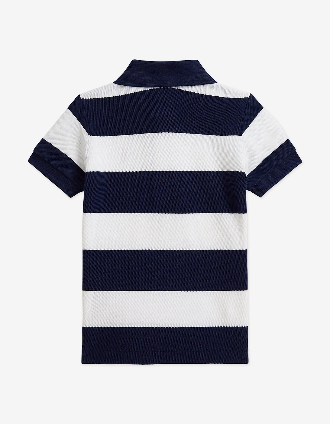 Baby Boys Striped Polo Shirt in Navy