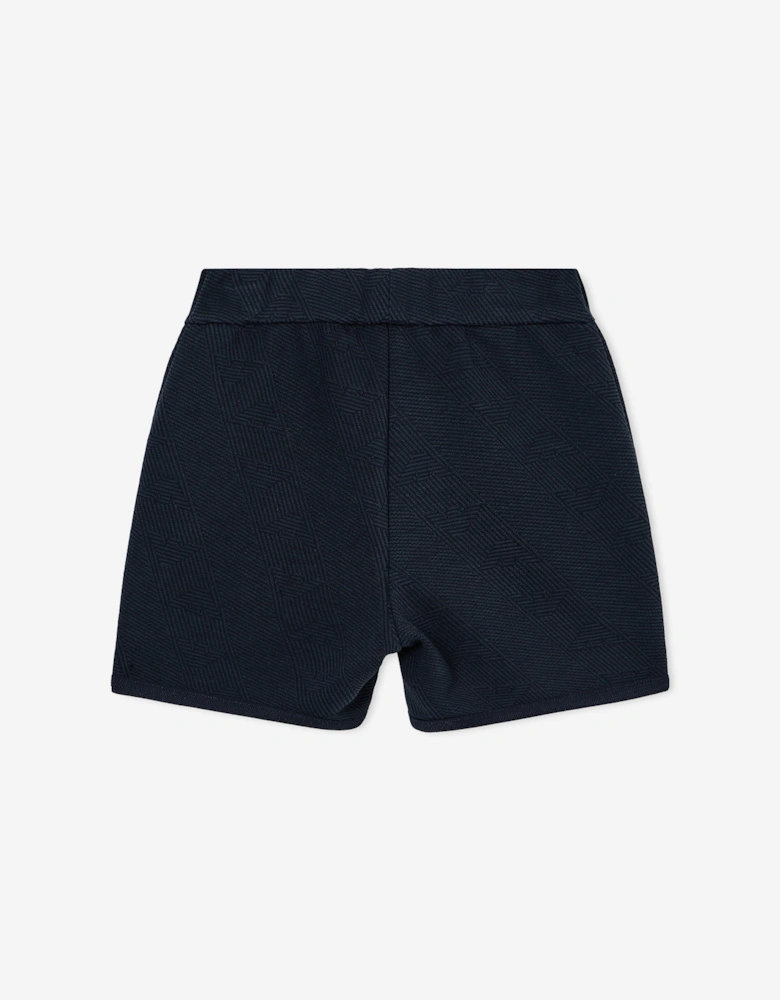 Baby Boys Eagle Logo Shorts in Navy