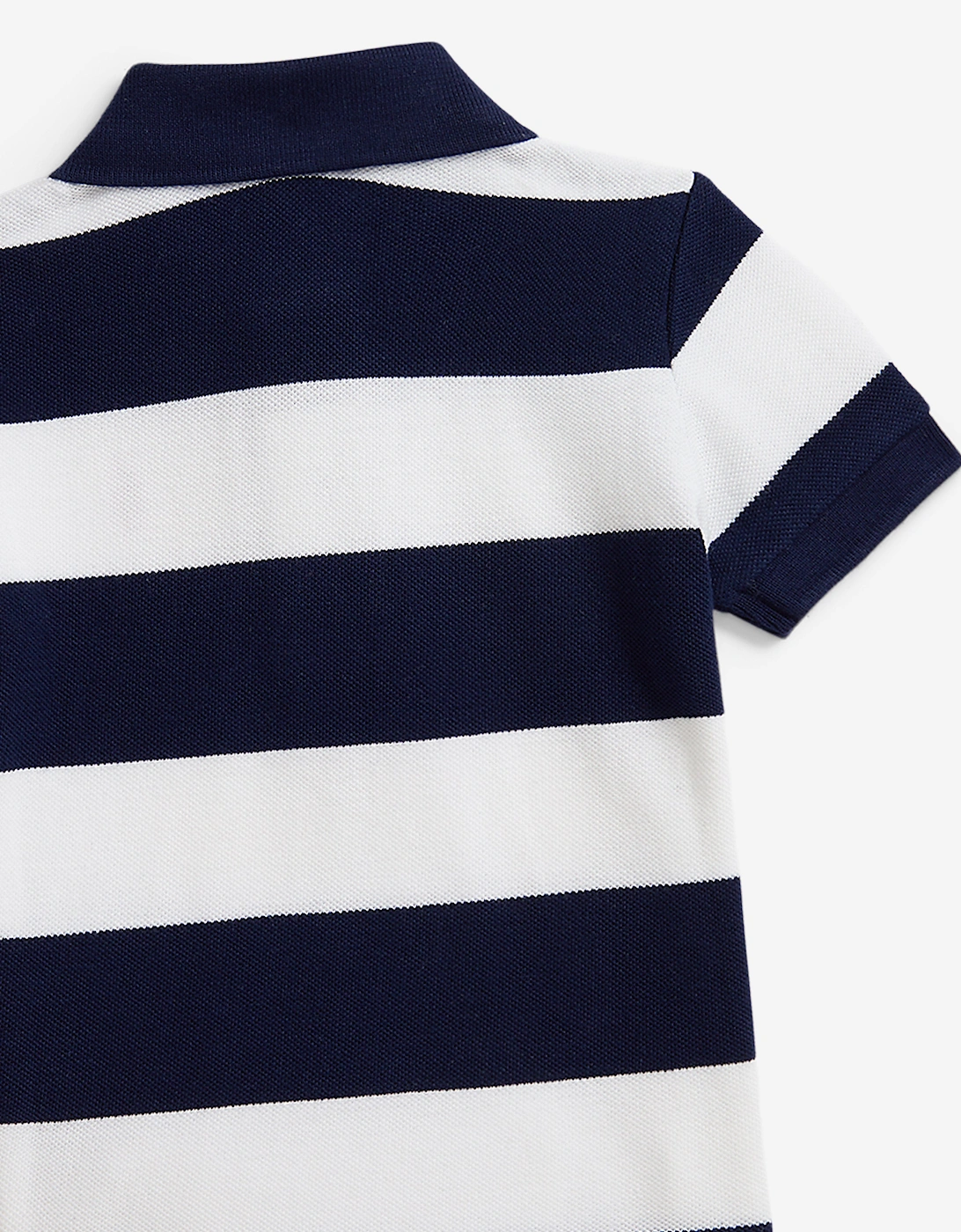 Baby Boys Striped Polo Shirt in Navy