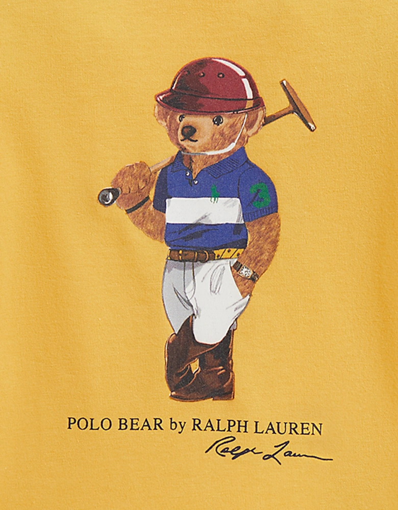 Baby Boys Long Sleeve Polo Bear T-Shirt in Yellow