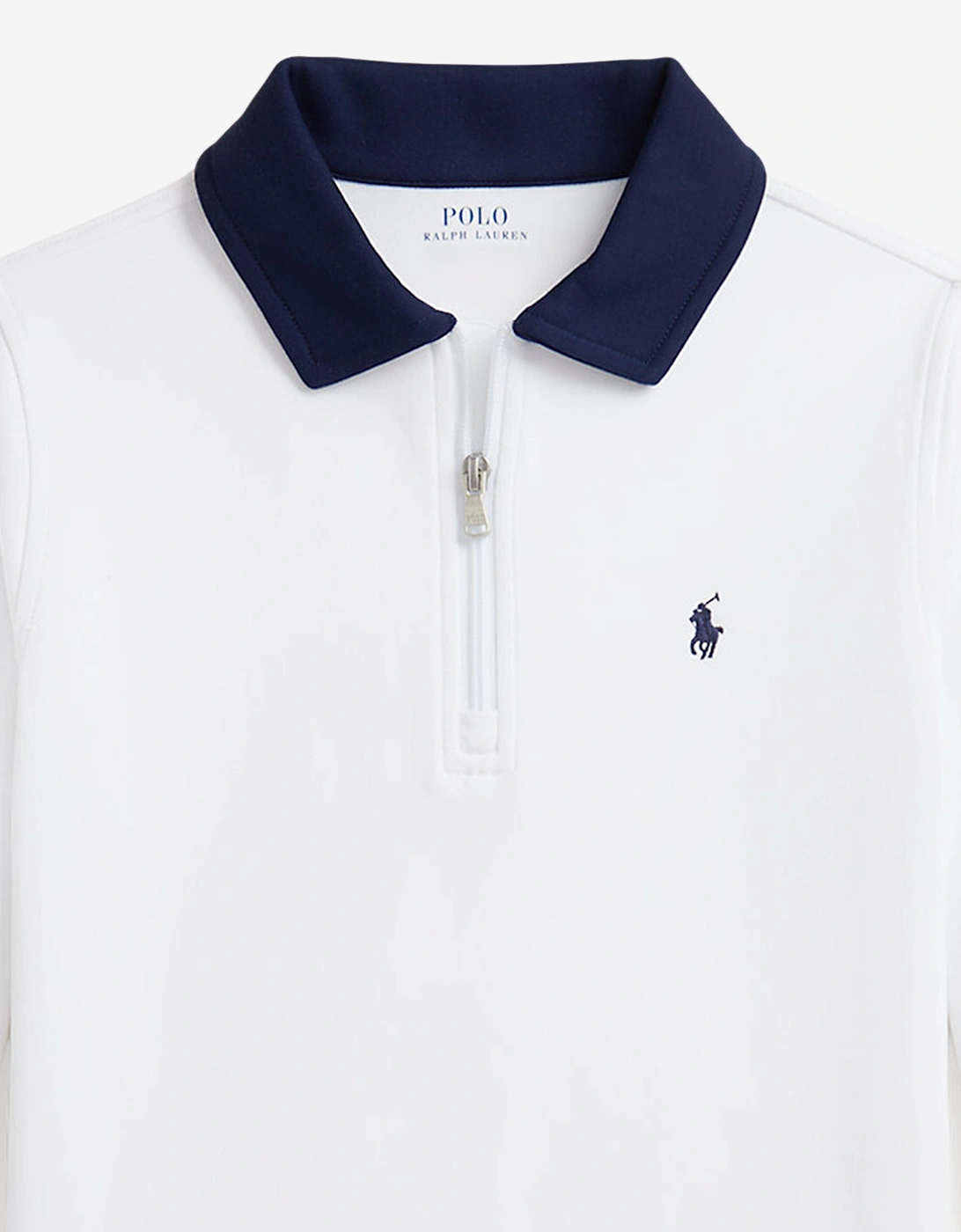 Boys Half Zip Sweatshirt in White