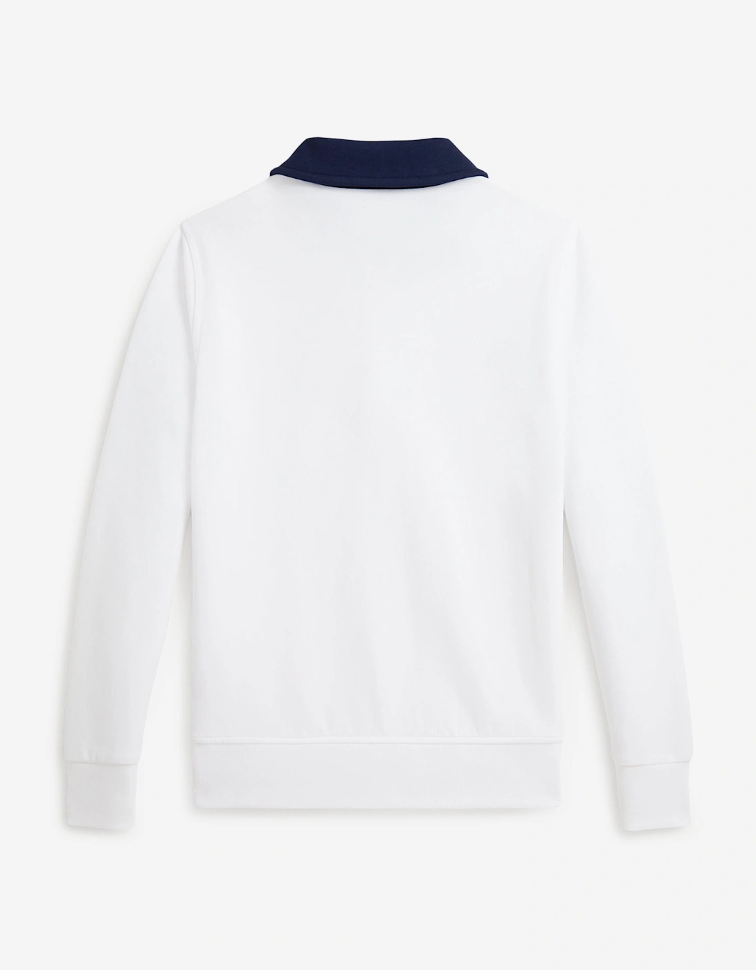 Boys Half Zip Sweatshirt in White