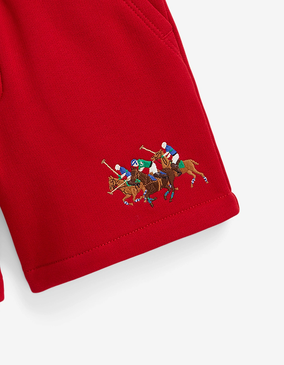 Boys Polo Player Shorts in Red