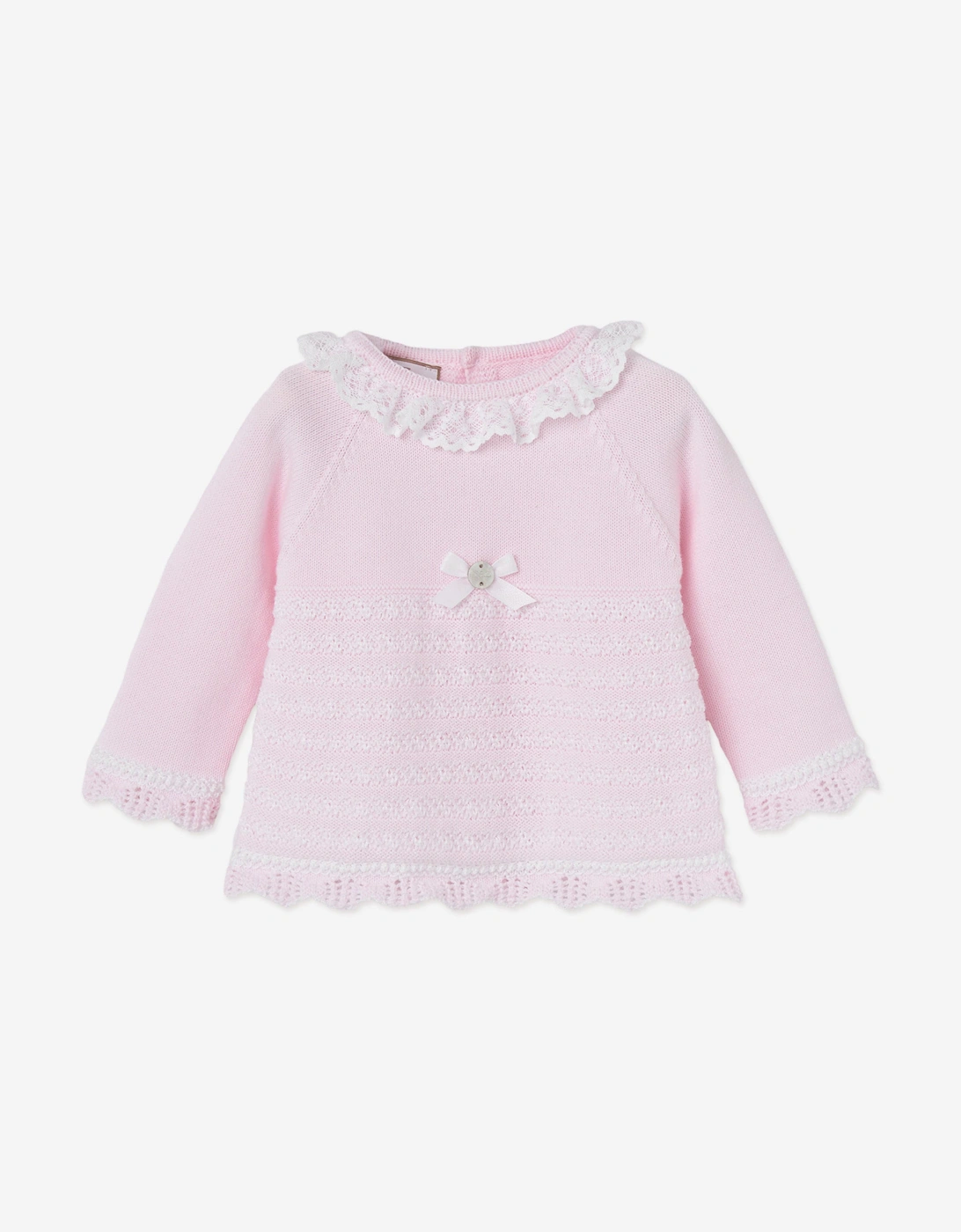 Baby Girls 2 Piece Cotton Knit Set in Pink