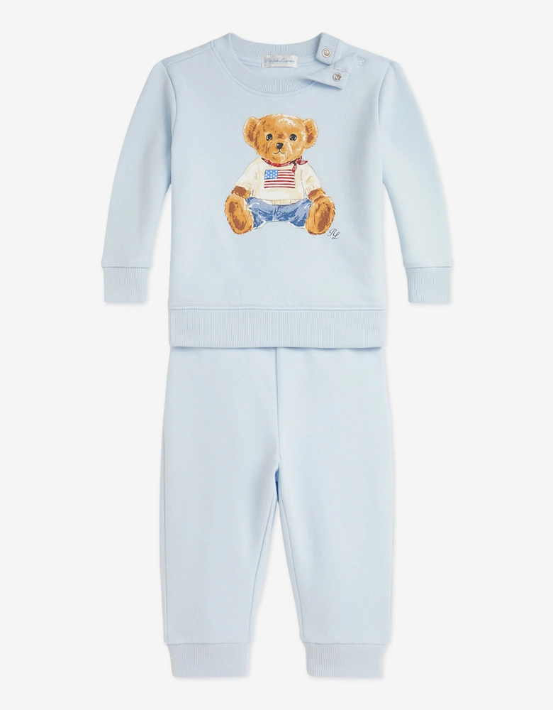 Baby Boys Bear Tracksuit in Blue
