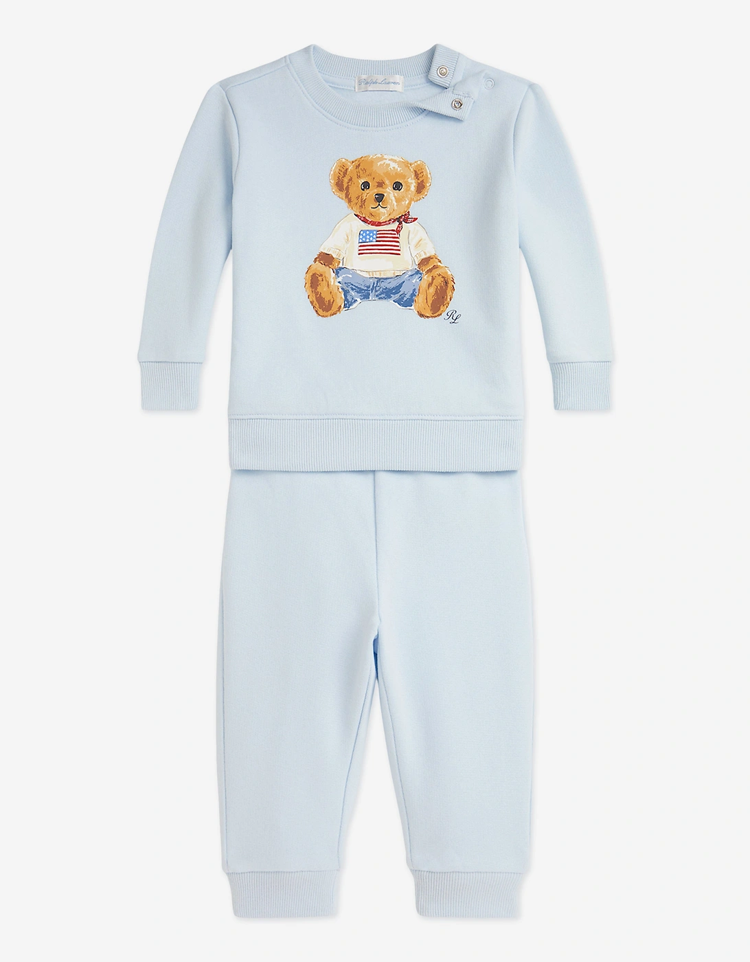 Baby Boys Bear Tracksuit in Blue, 5 of 4
