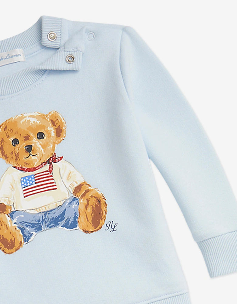 Baby Boys Bear Tracksuit in Blue