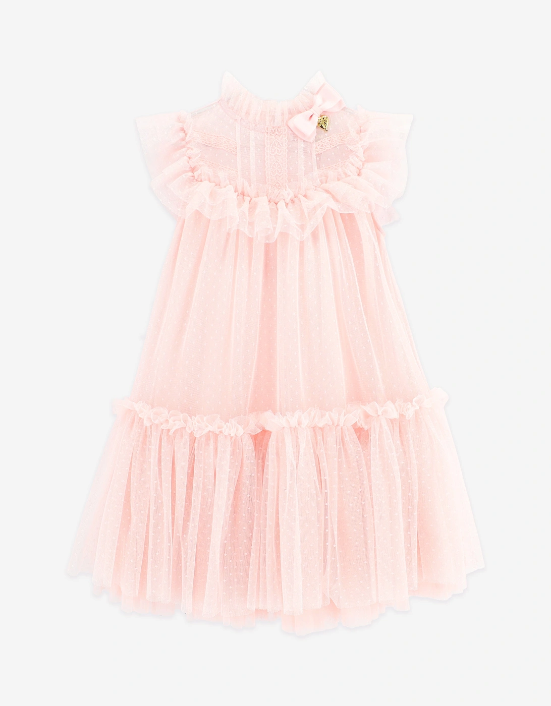 Angels Face Girls Andrea Spotted Tulle Dress in Pink, 6 of 5