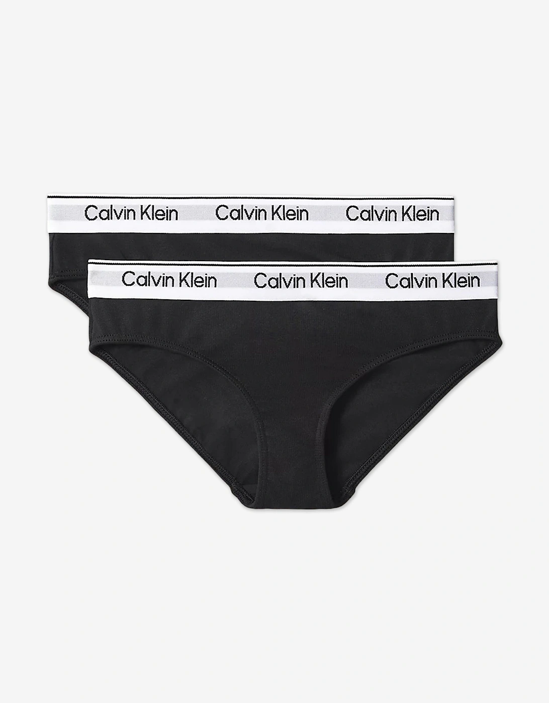Calvin Klein Girls Black 'S 2 Pack Bikini Knickers Set In - Size: 8 Years/9 Years/10 Years Kids