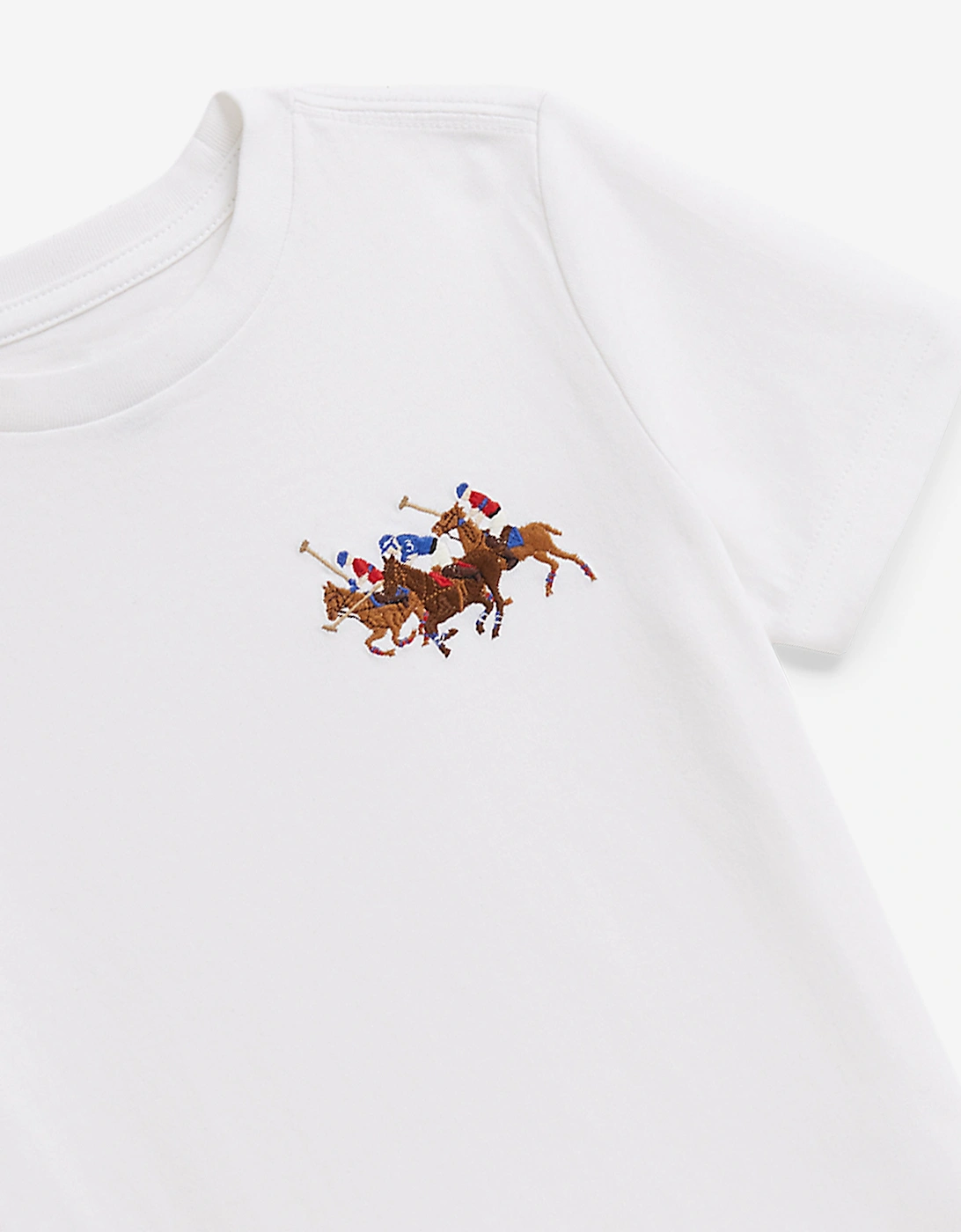 Boys Polo Player Jersey T-Shirt in White