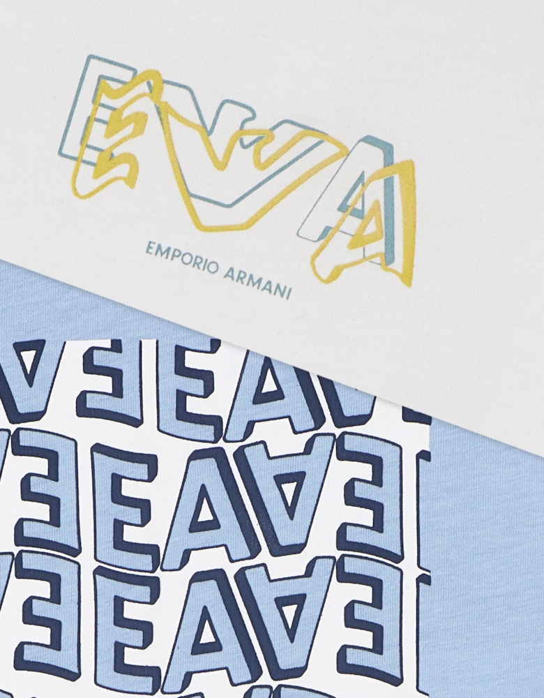 Baby Boys 2 Pack T-Shirt Set in Blue