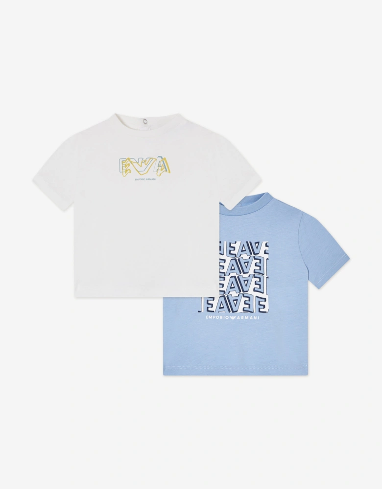 Baby Boys 2 Pack T-Shirt Set in Blue
