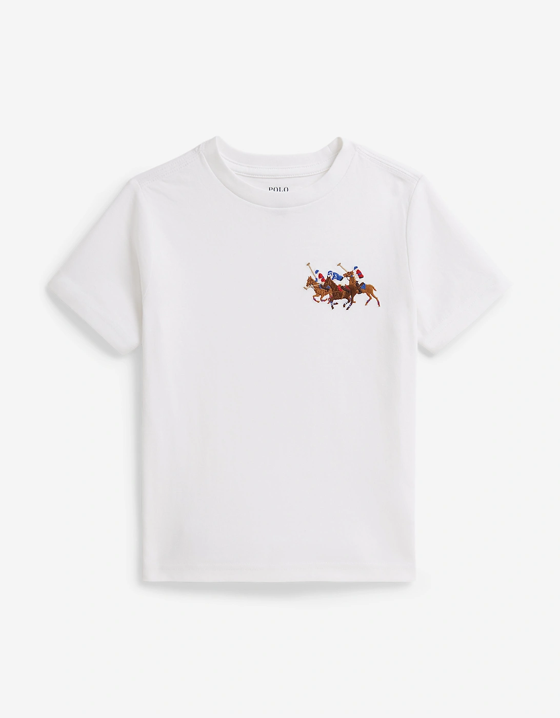 Boys Polo Player T-Shirt in White, 5 of 4