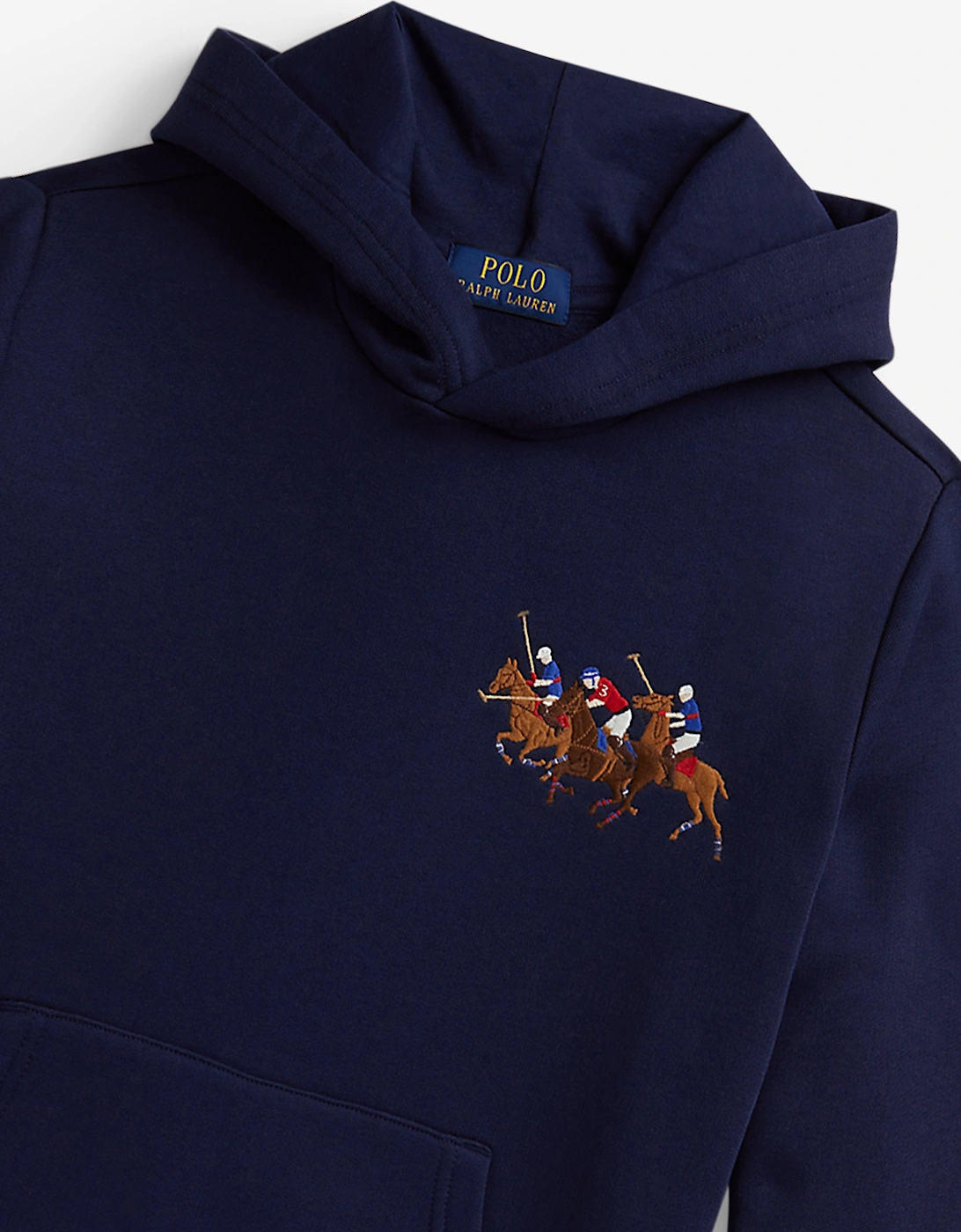 Boys Polo Player Hoodie in Navy