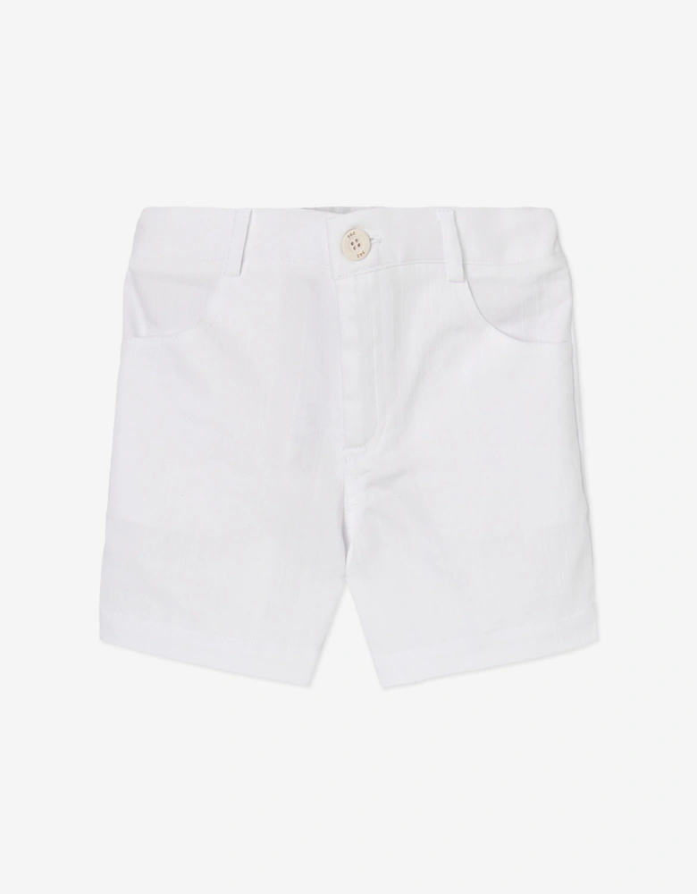 Boys Cotton Shirt and Shorts Set in Blue