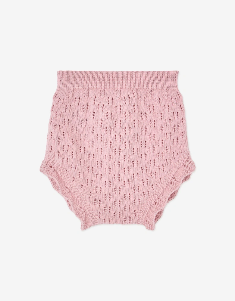 Baby Girls Cotton Dress with Knickers in Pink