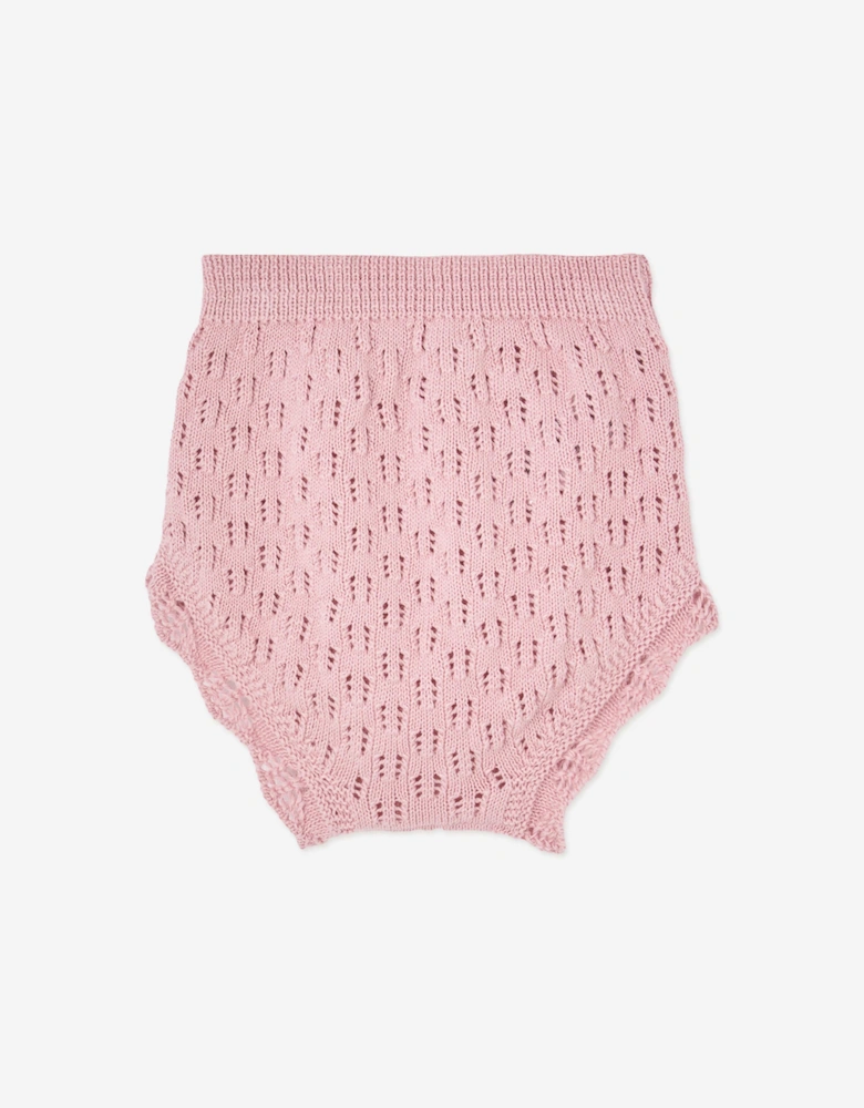 Baby Girls Cotton Dress with Knickers in Pink