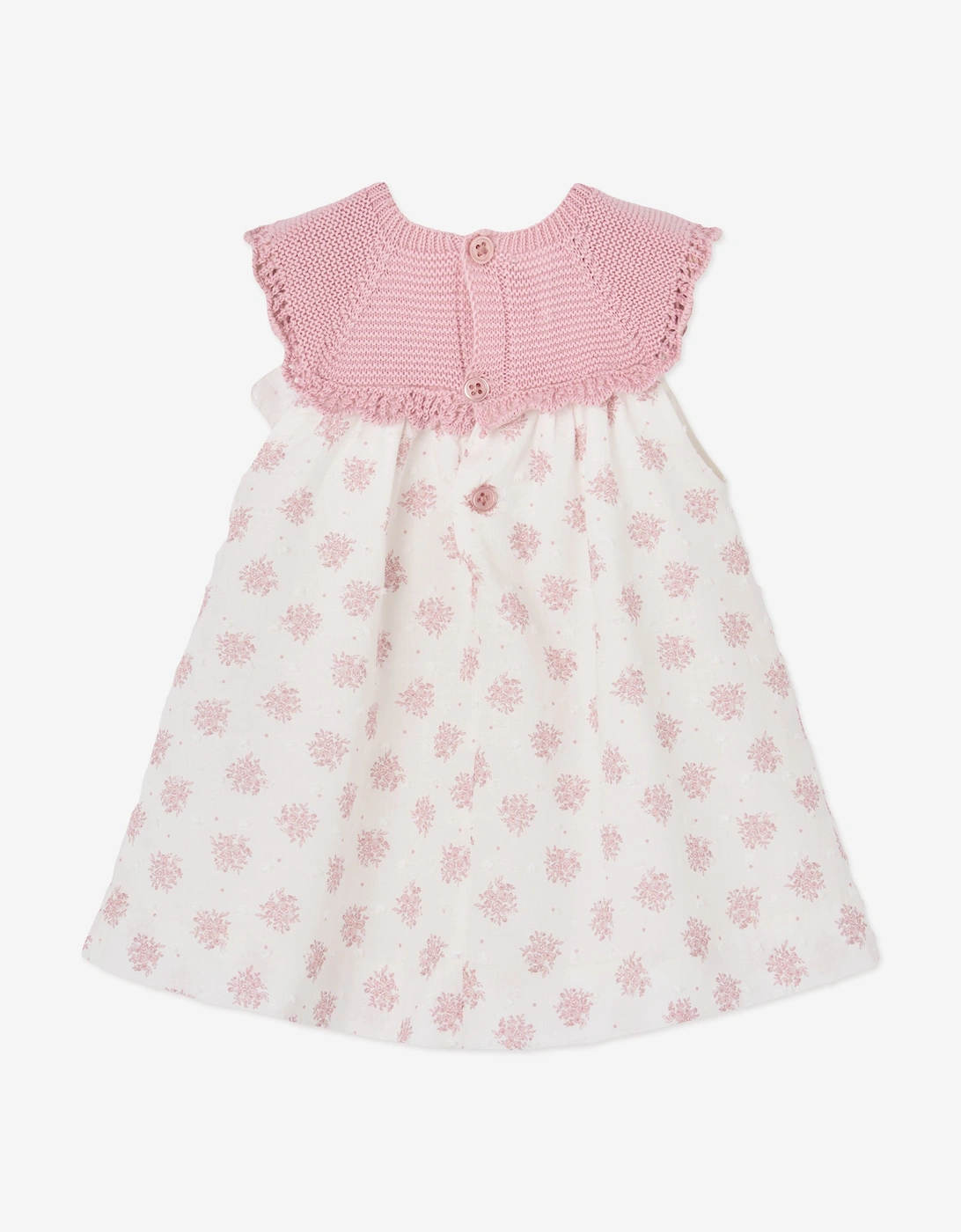 Baby Girls Cotton Dress with Knickers in Pink