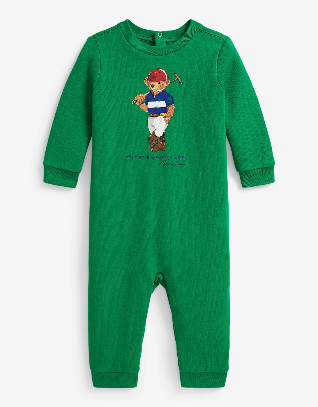 Baby Boys Polo Bear Romper in Green, 5 of 4
