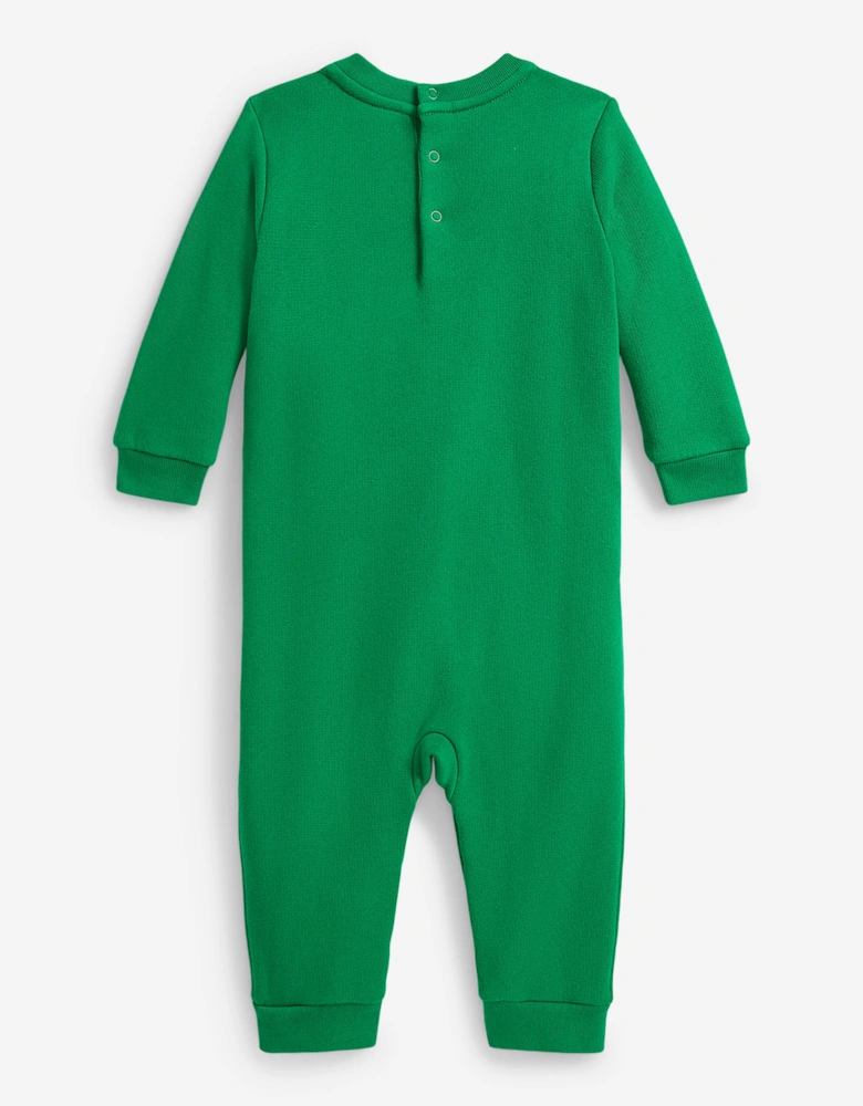 Baby Boys Polo Bear Romper in Green