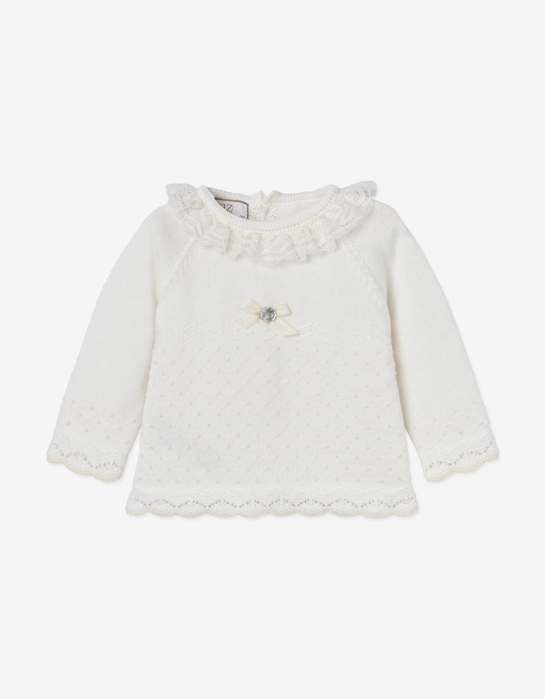 Baby 2 Piece Cotton Knit Set in Ivory