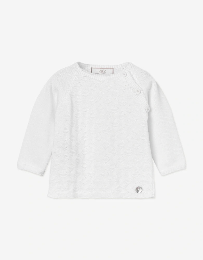 Baby Cotton 3 Piece Set in White