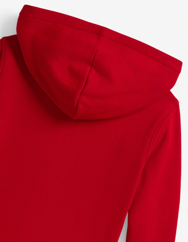 Boys Polo Player Zip Up Top in Red