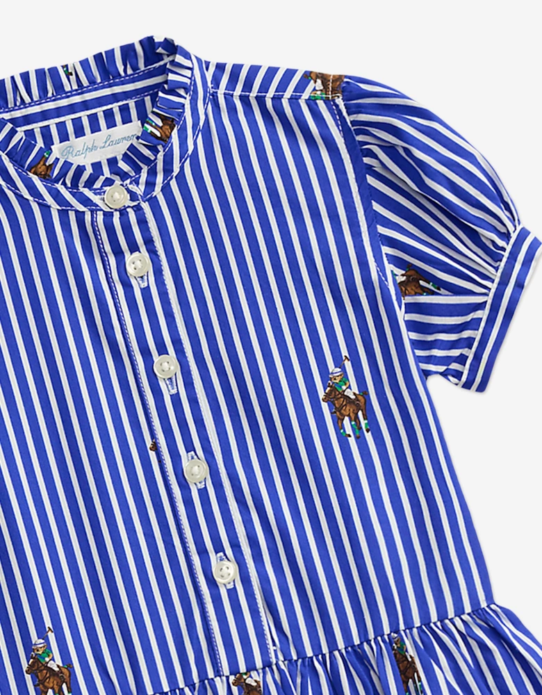 Baby Girls Blouse and Trouser Set in Blue