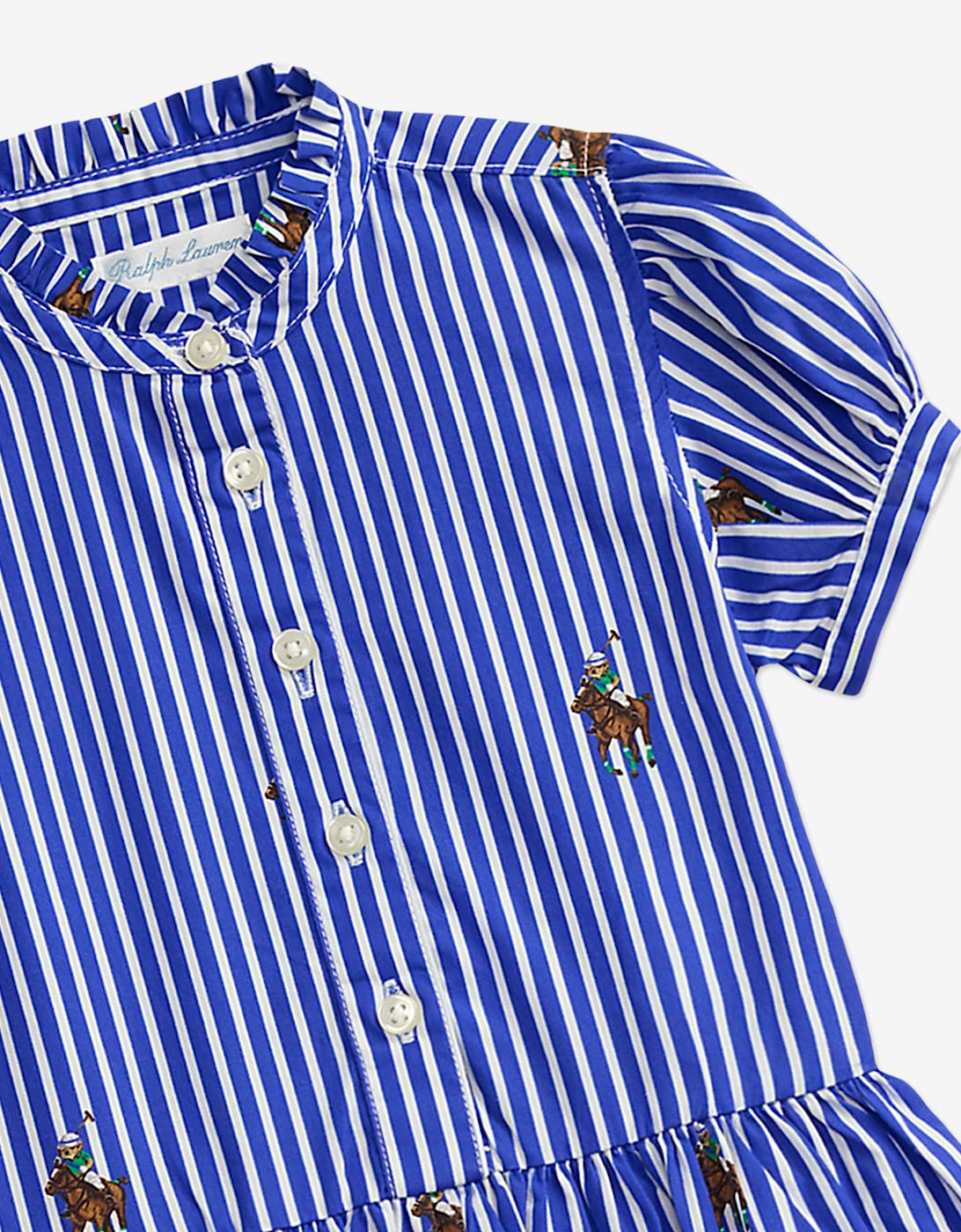 Baby Girls Blouse and Trouser Set in Blue