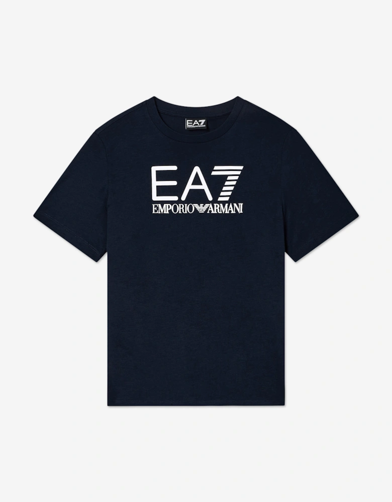 Emporio Armani Boys Train Visibility Short Set in Navy