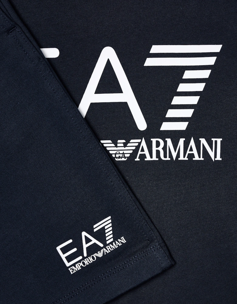 Emporio Armani Boys Train Visibility Short Set in Navy