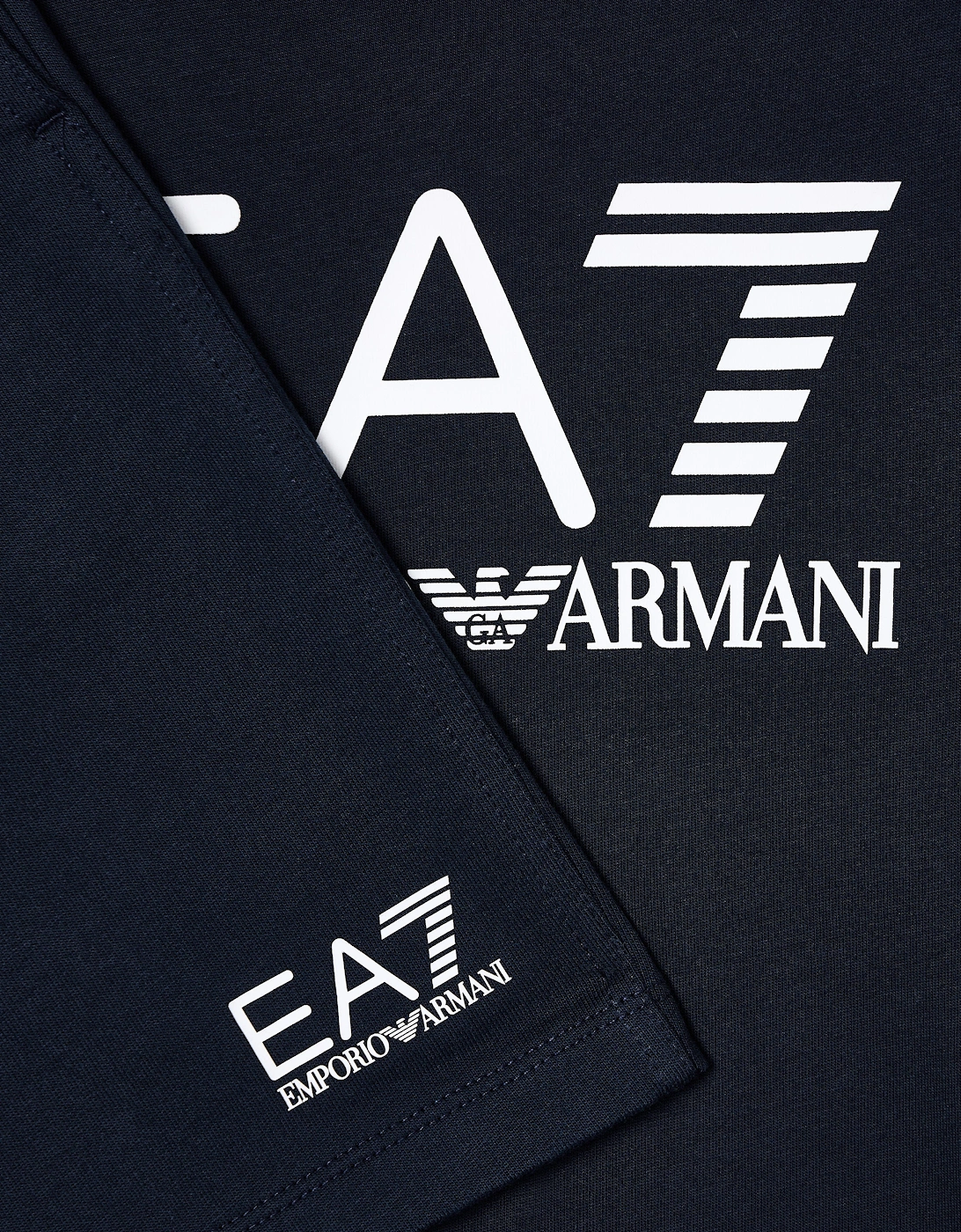Emporio Armani Boys Train Visibility Short Set in Navy