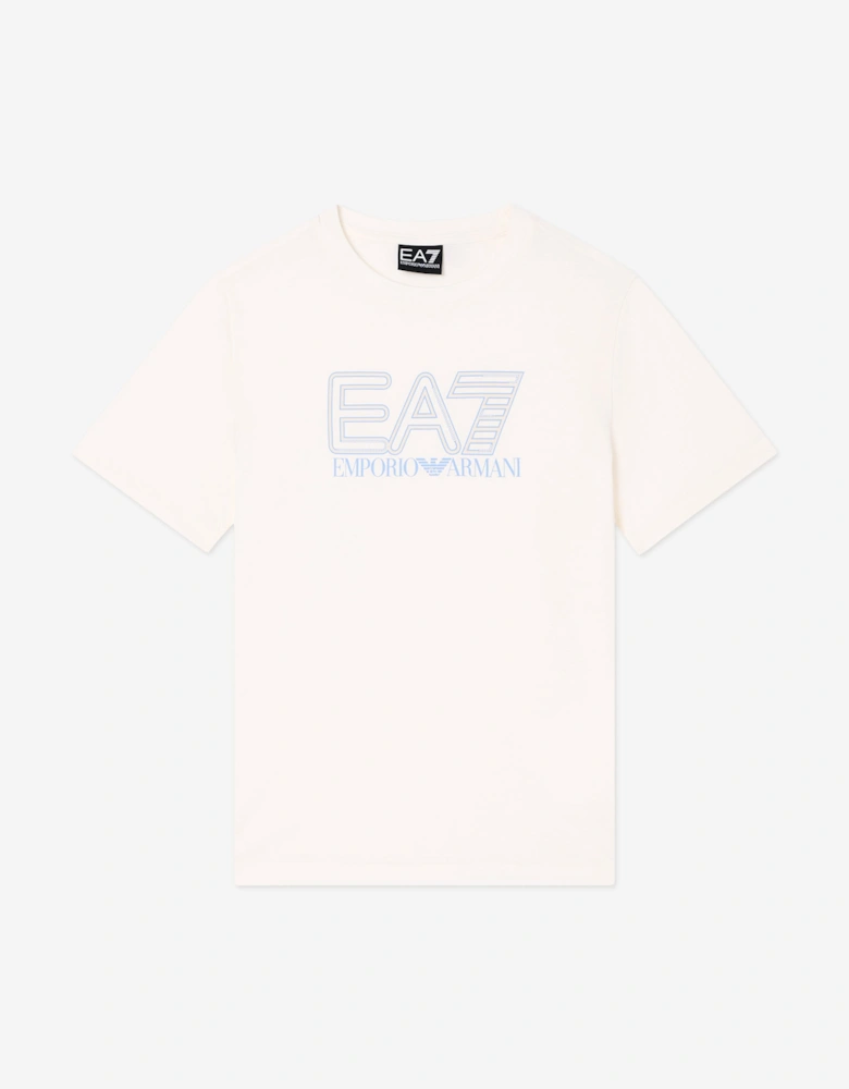 Emporio Armani Boys Train Visibility T-Shirt in Ivory