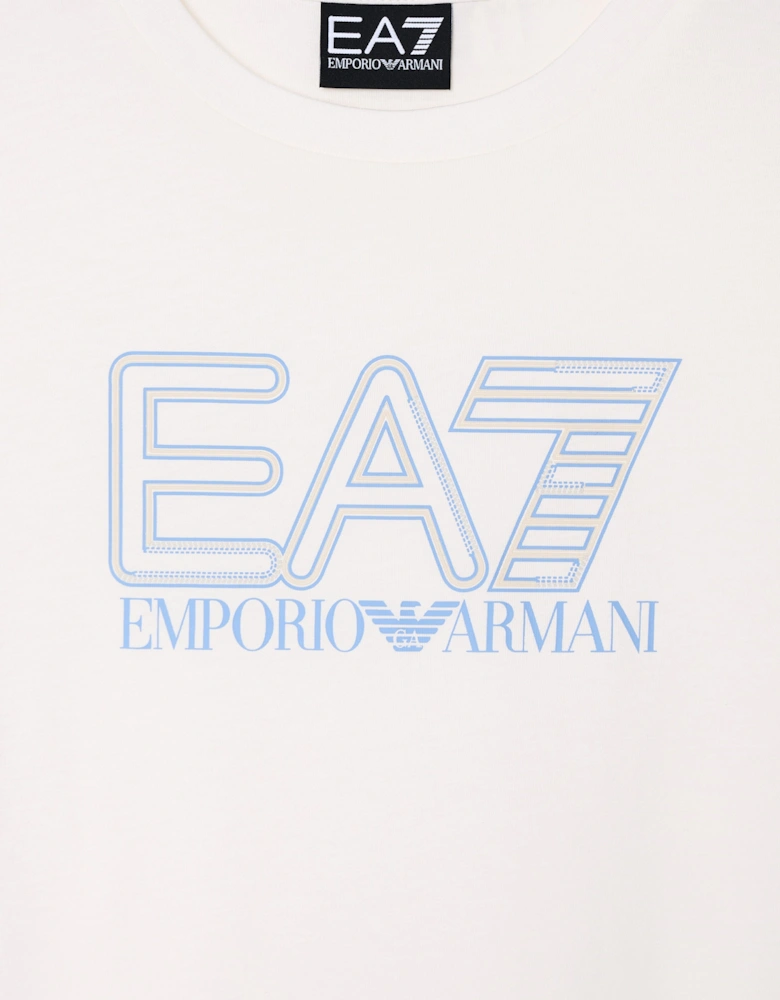 Emporio Armani Boys Train Visibility T-Shirt in Ivory