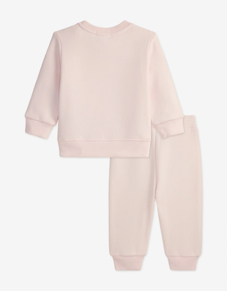Baby Girls Polo Bear Tracksuit in Pink