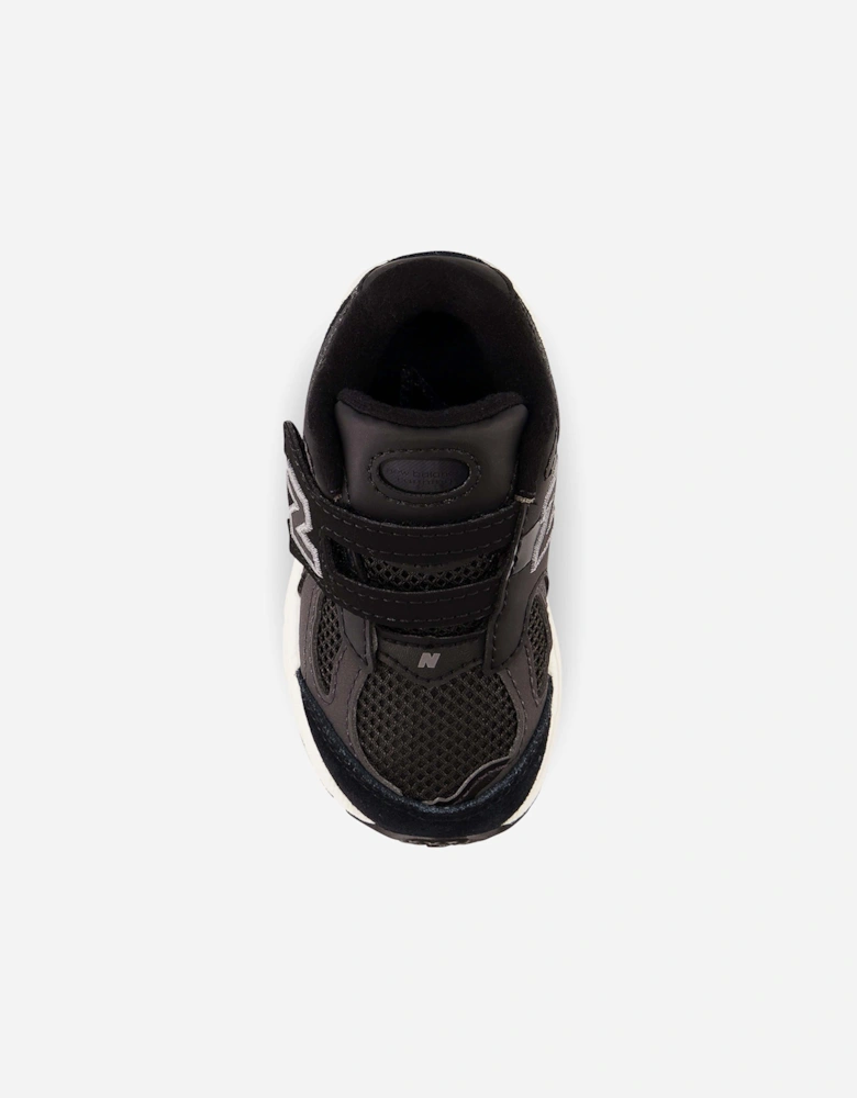 Kids 2002 Velcro Trainers in Black
