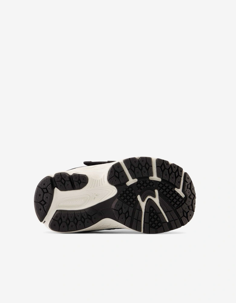 Kids 2002 Velcro Trainers in Black