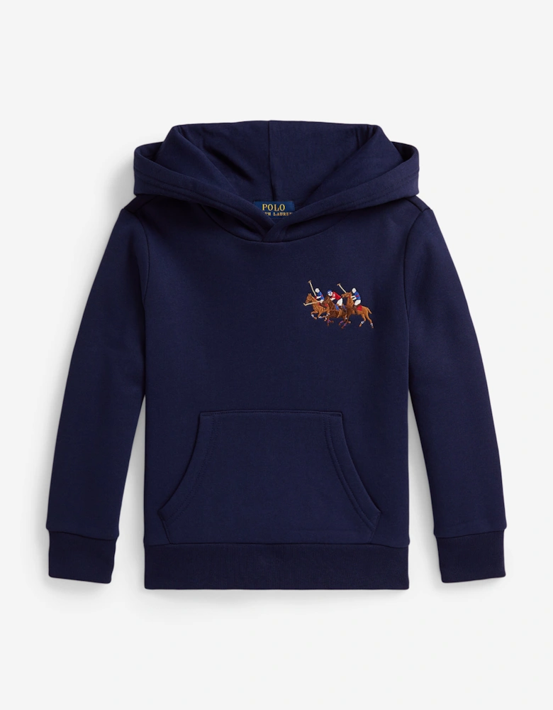 Boys Polo Player Hoodie in Navy