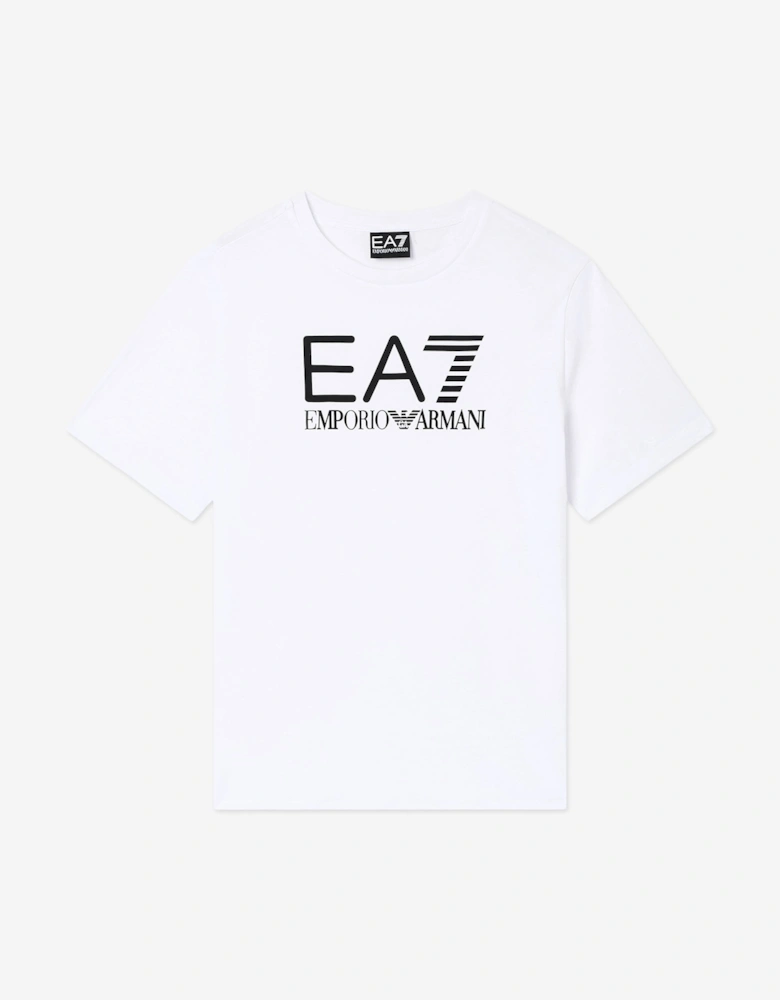 Emporio Armani Boys Train Visibility Short Set in White