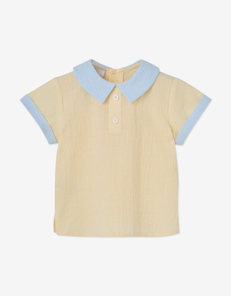 Baby Boys Cotton Short Set in Yellow