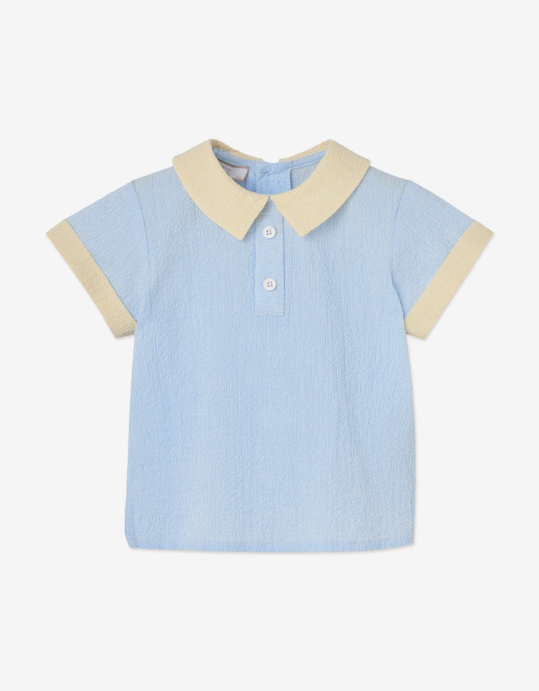 Baby Boys Cotton Short Set in Blue